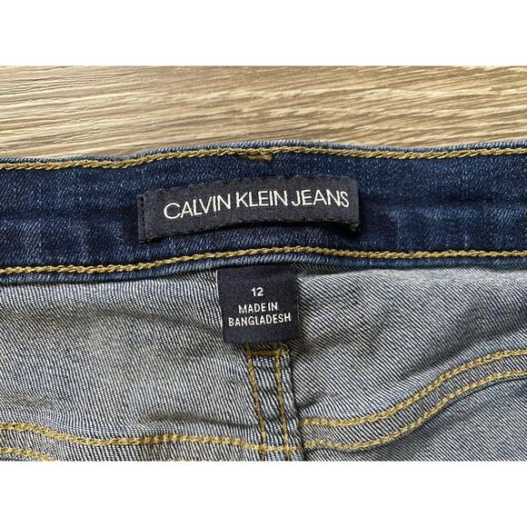 Calvin Klein Repreve Women High Rise Jean‎ Shorts Size 12 Blue Denim - Picture 4 of 11